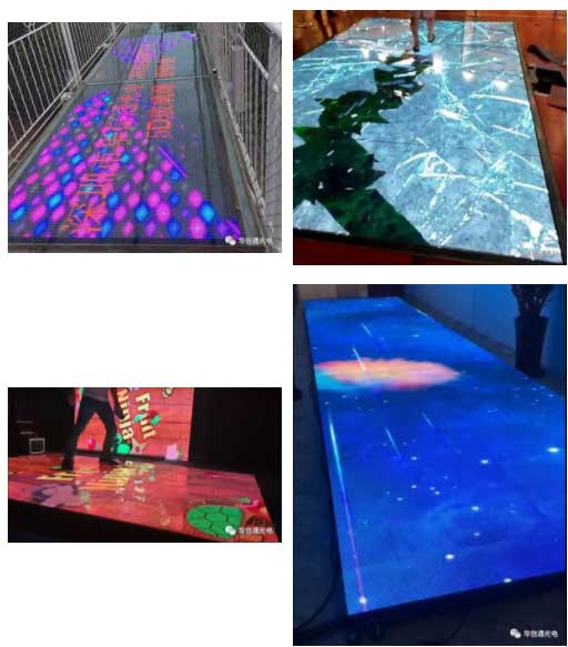  陕西江苏四种LED互动地砖屏特效