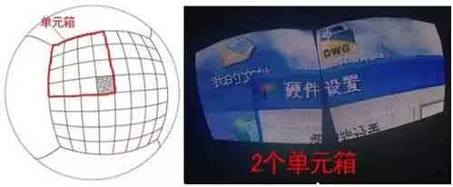 图7 六面全景LED球形屏由单元箱拼接而成